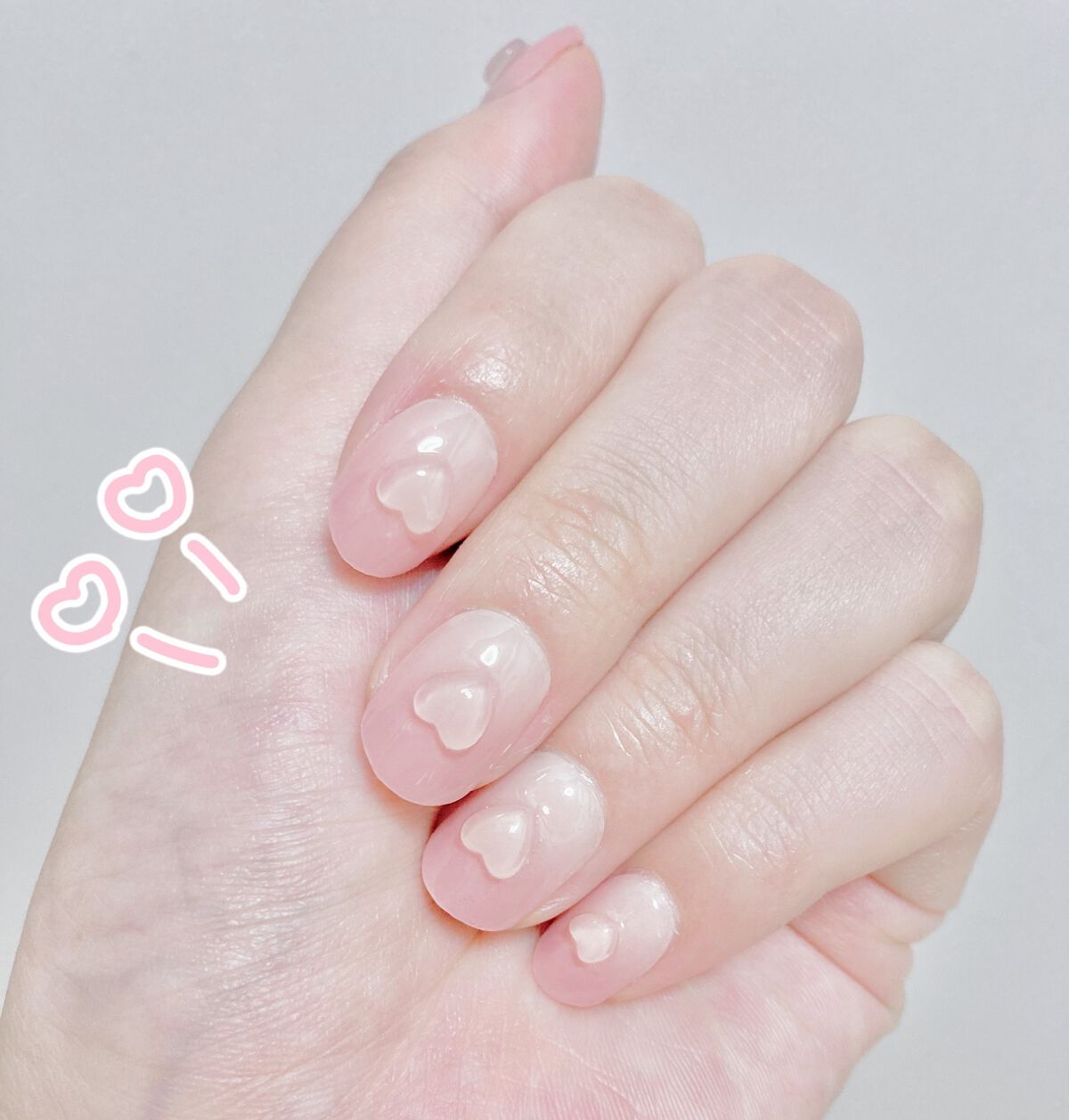 セミキュアジェルネイル（ハンド） ND-173 N Milk Rose (Blooming Collection)/ohora/ネイルシールを使ったクチコミ（3枚目）