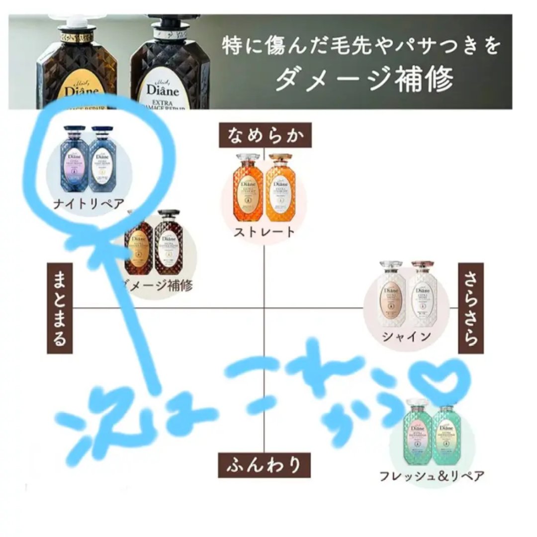 パーフェクトビューティ モイストダイアン エクストラダメージリペア シャンプー/トリートメント トリートメント450ml/ダイアン/市販シャンプーを使ったクチコミ（3枚目）