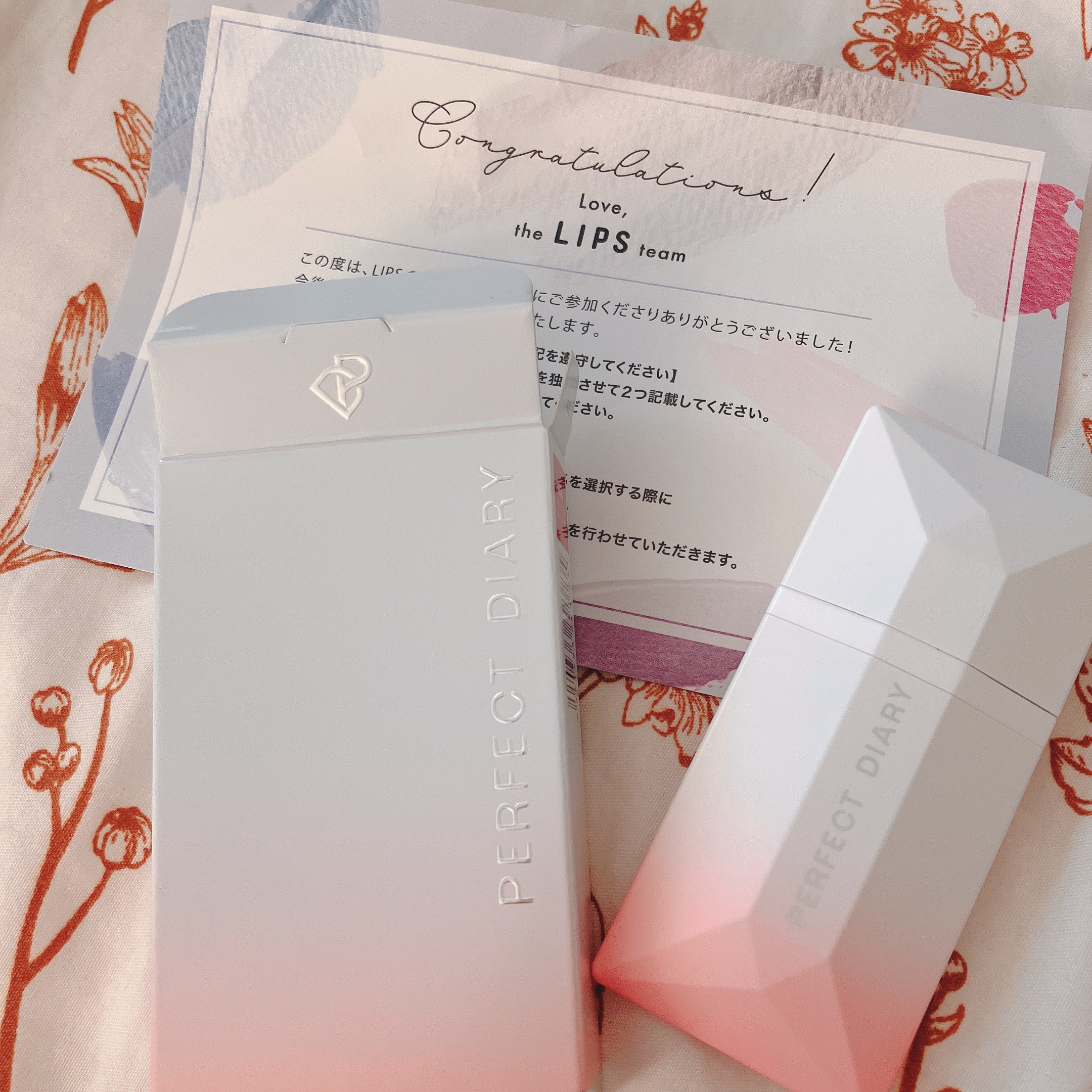 READ ME ウェイトレス ベルベット リップ ステイン「IN LOVE」シリーズ 020 恋の信号 /PERFECT DIARY/口紅を使ったクチコミ（1枚目）