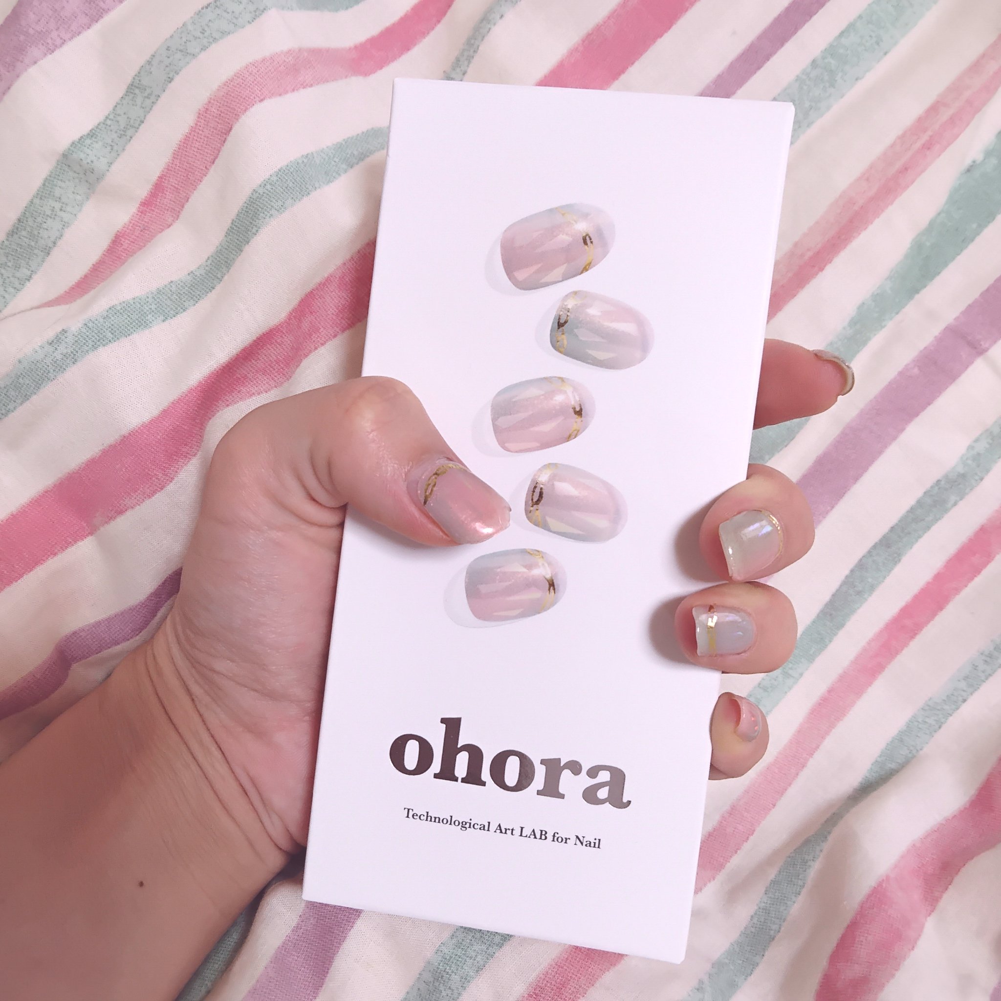 セミキュアジェルネイル（ハンド）/ohora/ネイルシールを使ったクチコミ（2枚目）