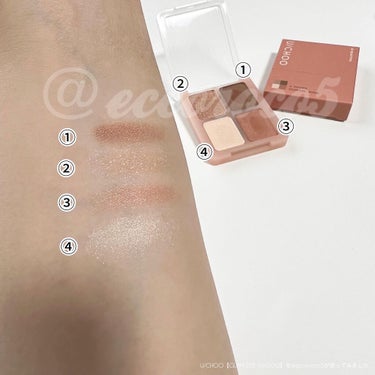 GLAM EYE SHADOW GLOWING NUDE/U/CHOO/パウダーアイシャドウを使ったクチコミ（2枚目）