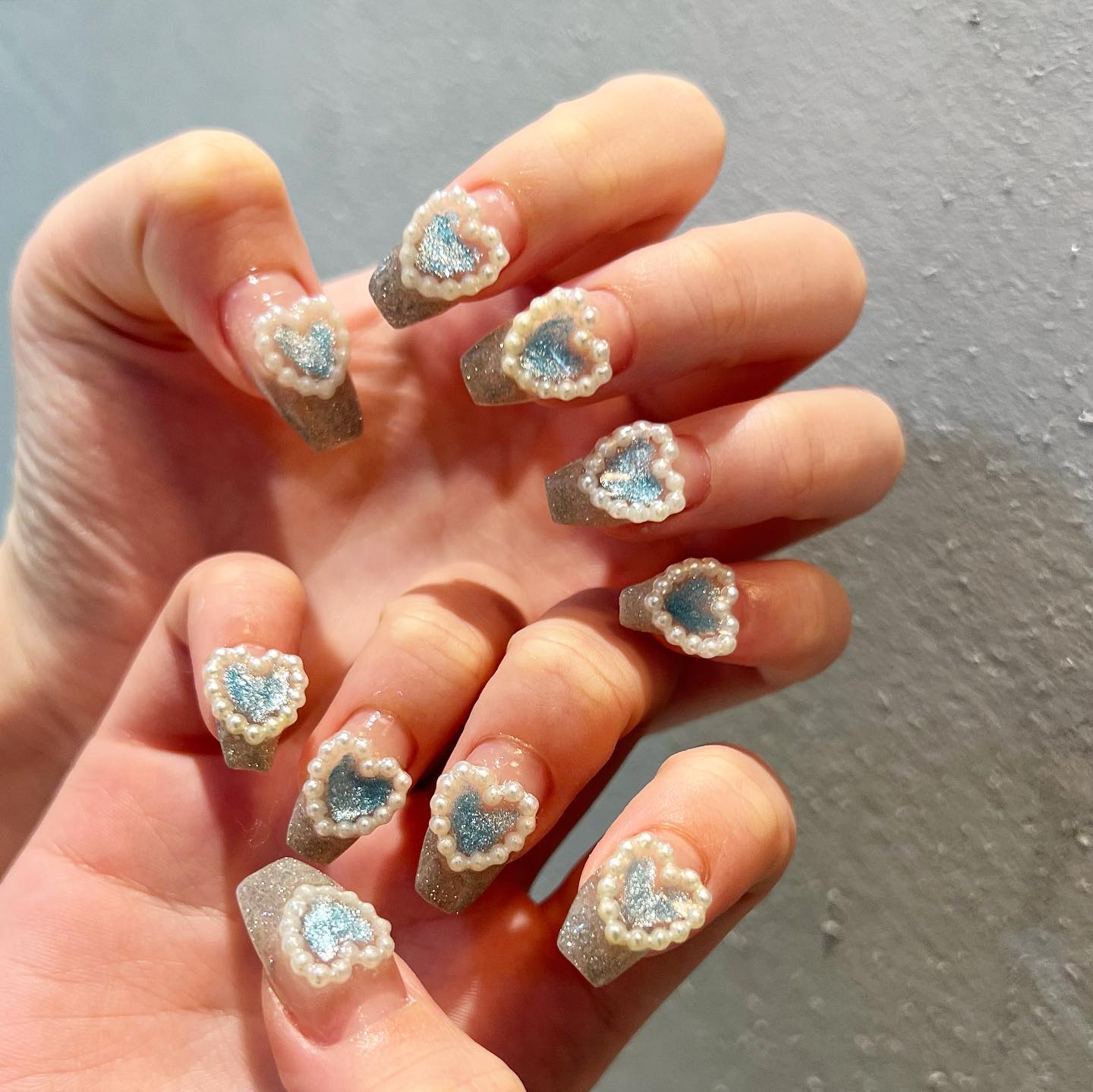 #ハートネイル,#フラッシュネイルのネイルデザイン