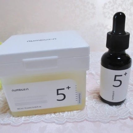 5番 白玉グルタチオンCフィルムパッド/numbuzin/トナーパッドを使ったクチコミ(1枚目)