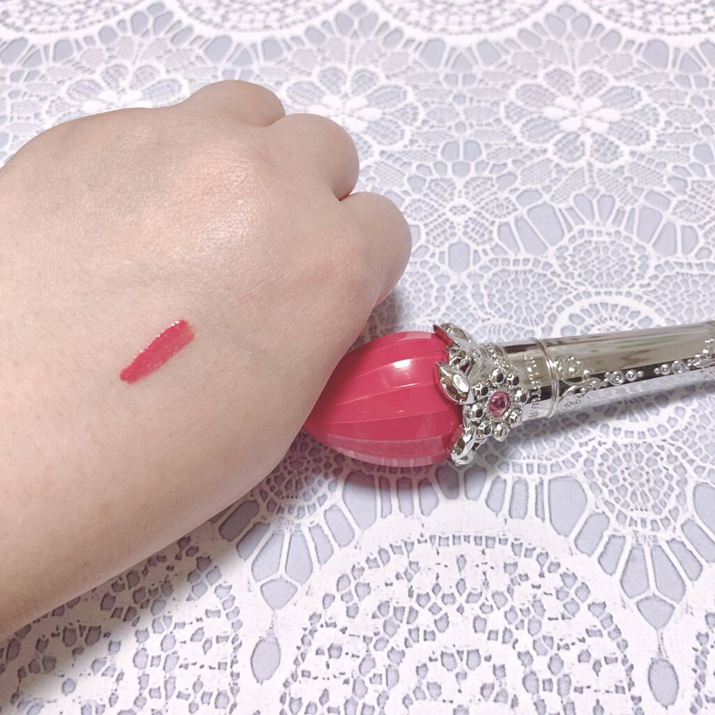 フォーエヴァージューシー オイルルージュ 02 petit raspberry/JILL STUART/口紅を使ったクチコミ（3枚目）
