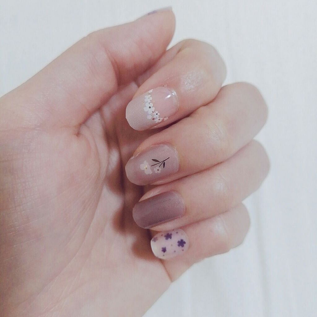 貼るジェルネイル/セリア/ネイルシールを使ったクチコミ(3枚目)