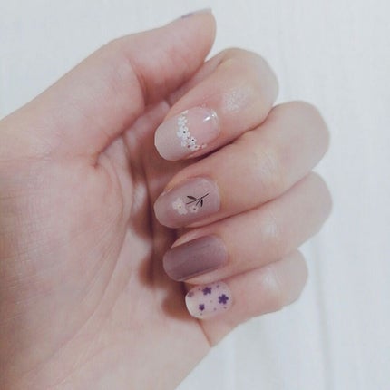 貼るジェルネイル/セリア/ネイルシールを使ったクチコミ(3枚目)