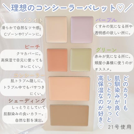 ブリージングコンシーラーパレット/Healus/パレットコンシーラーを使ったクチコミ(2枚目)