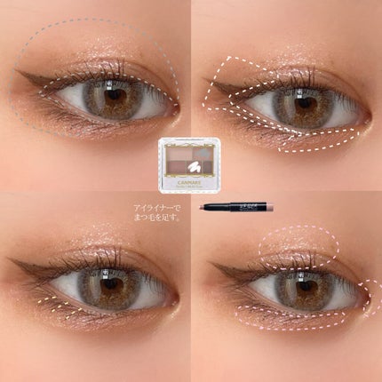 パーフェクトマルチアイズ/キャンメイク/アイシャドウパレットを使ったクチコミ(2枚目)