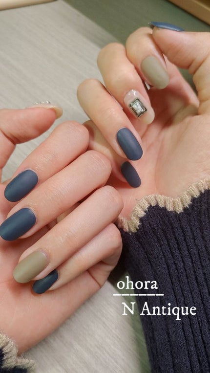 セミキュアジェルネイル(ハンド)/ohora/ネイルシールを使ったクチコミ(1枚目)