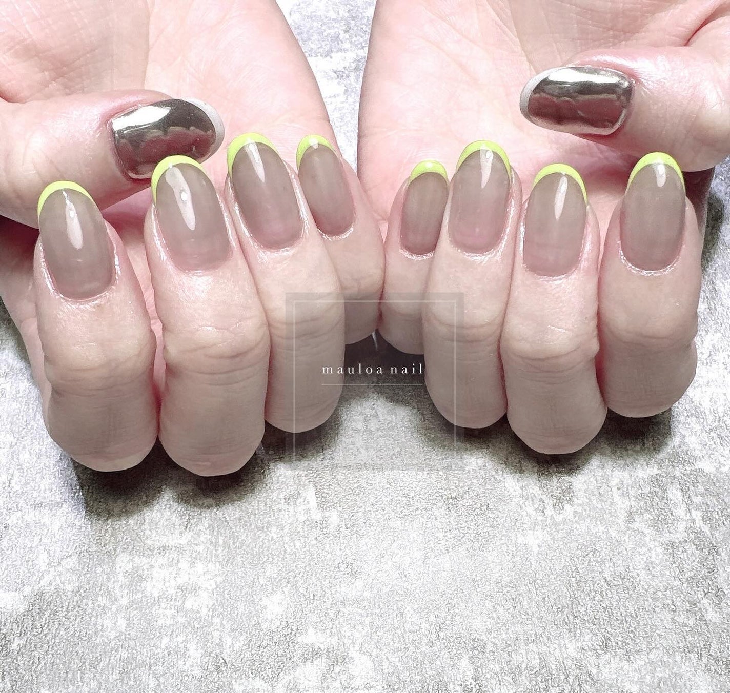 mauloa_nail on LIPS 「・カラーがめっちゃ可愛かったフレンチ🤍いつもありがとうございま..」(1枚目)