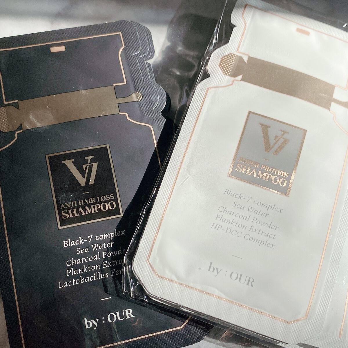 by : OUR V7 アンチヘアロス シャンプーのクチコミ「by : OURのV7 アンチヘアロス シャンプーレビュー😌✨

バニラの香りつよく、
サロン.....」（1枚目）