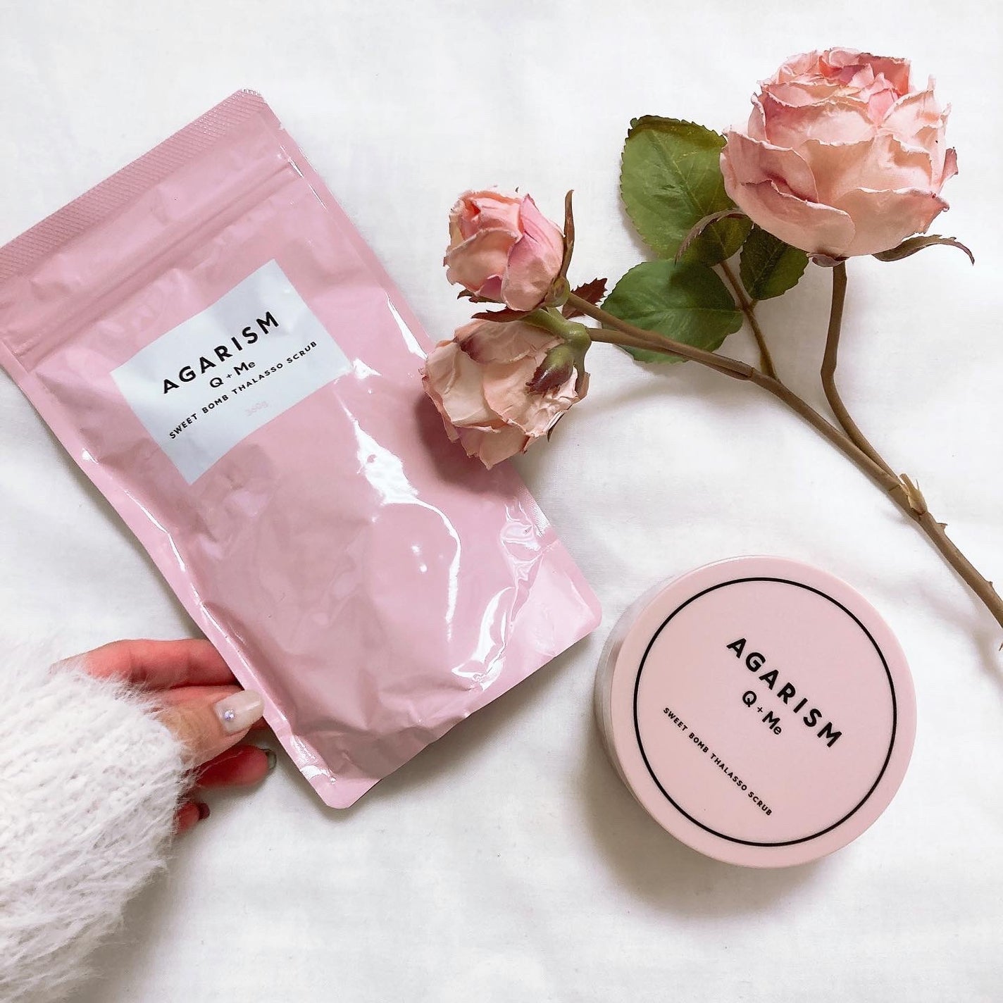 Q+Me スウィート ボム タラソ スクラブ/AGARISM/バスト・ヒップケアを使ったクチコミ(2枚目)