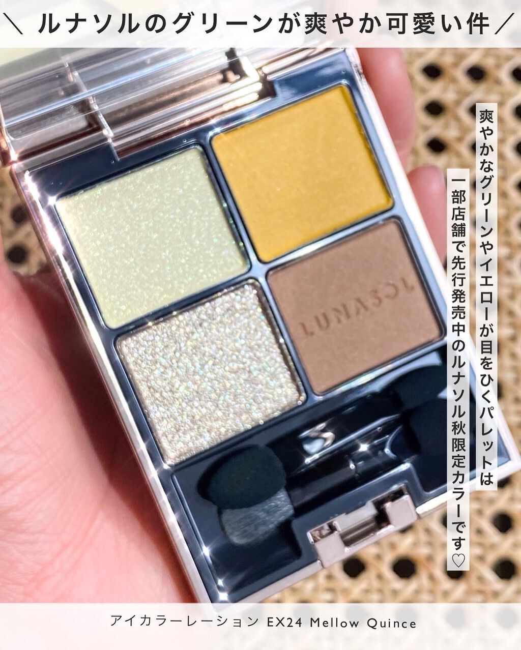 アイカラーレーション EX24 Mellow Quince（限定発売）/LUNASOL/アイシャドウパレットを使ったクチコミ（2枚目）