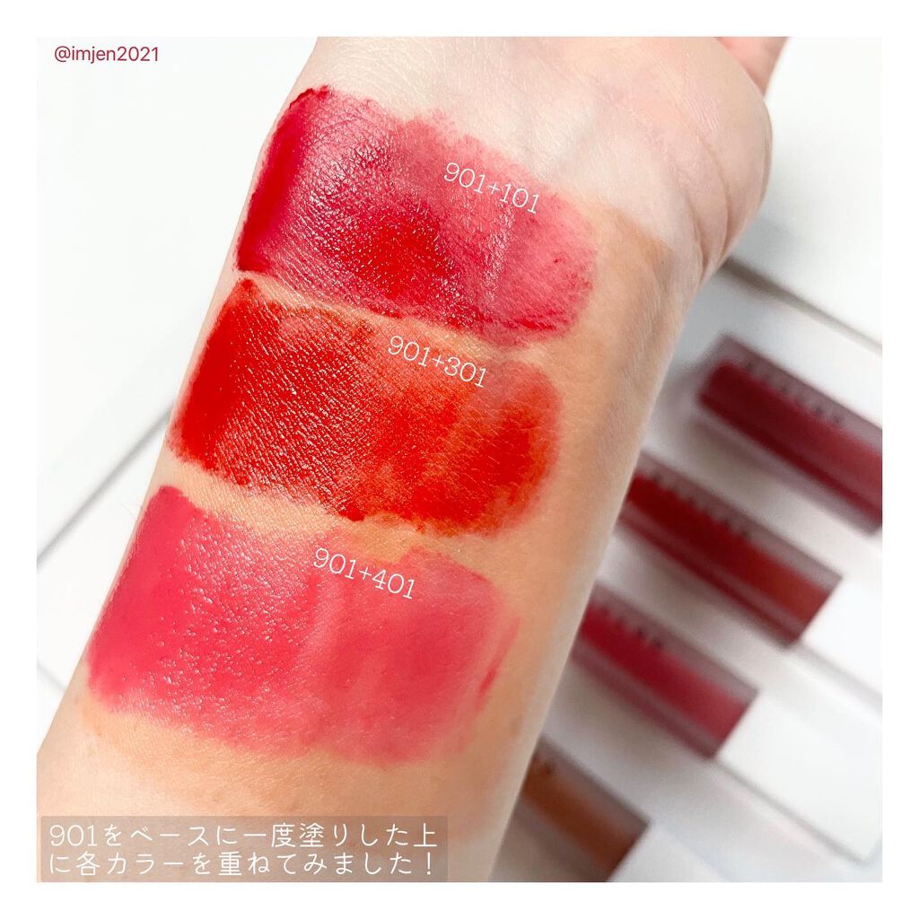 カラーウェイベルベットリップティント/BUNLAB/リップティントを使ったクチコミ(4枚目)