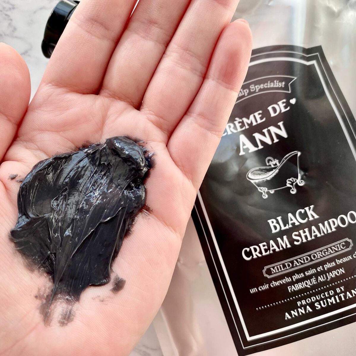 ブラッククリームシャンプー/creme de Ann/市販シャンプーを使ったクチコミ（3枚目）
