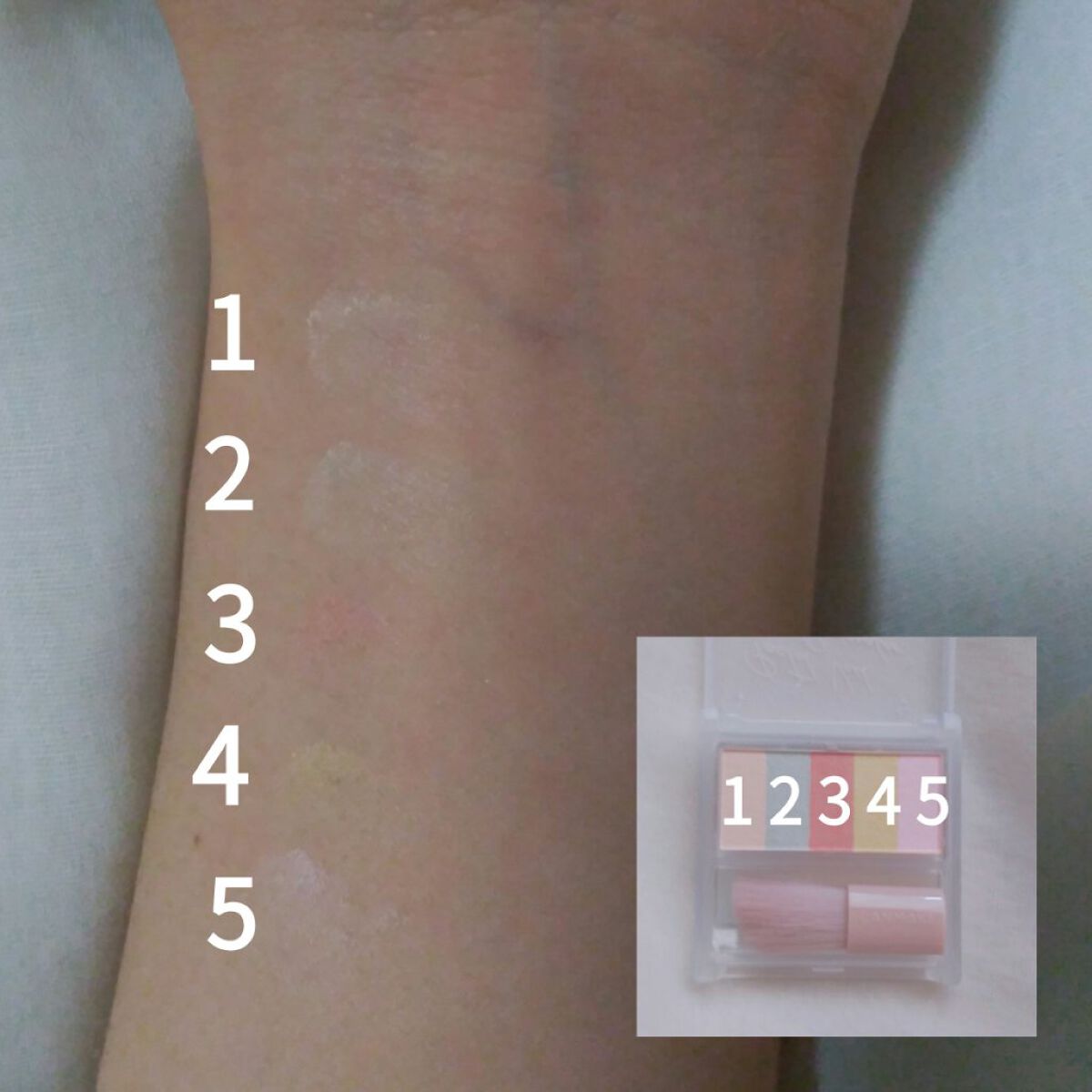 パステルヴェールコンシーラー/キャンメイク/パレットコンシーラーを使ったクチコミ（2枚目）