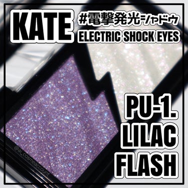 エレクトリックショックアイズ  PU-1 ライラックフラッシュ/KATE/パウダーアイシャドウを使ったクチコミ（1枚目）