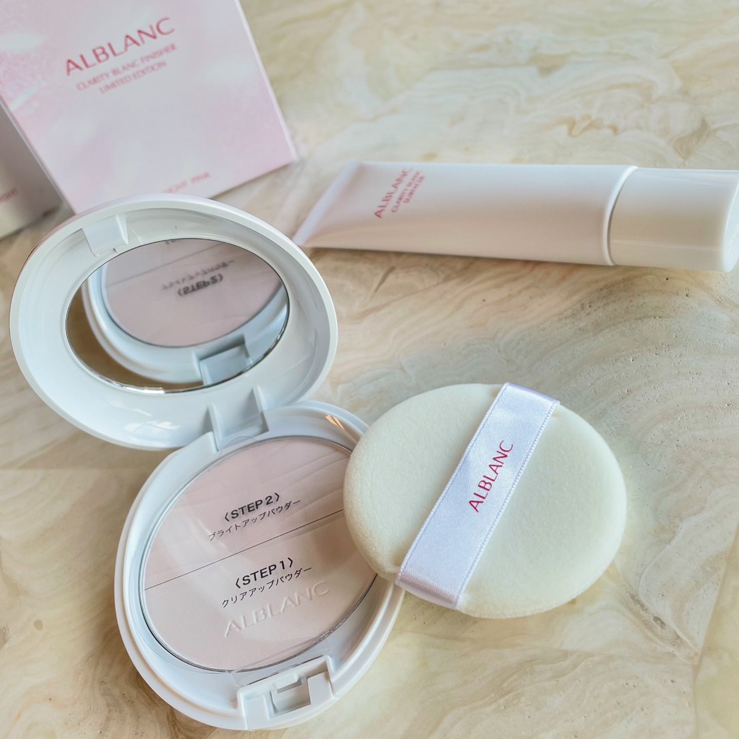 クラリティブラン フィニッシャー（ライトピンク）/ALBLANC/プレストパウダーを使ったクチコミ（1枚目）