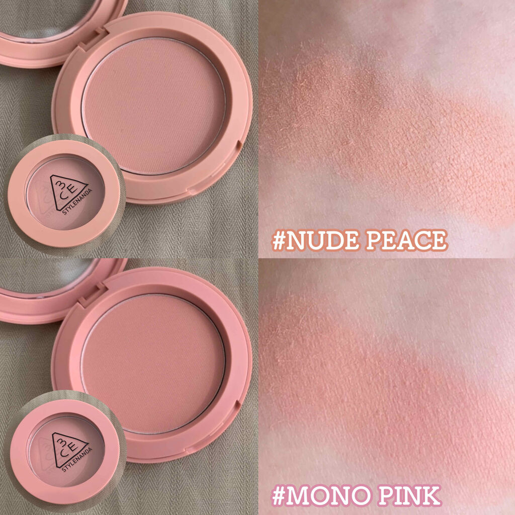 3ce Mood Recipe Face Blush 3ceの口コミ ブルベにおすすめのパウダーチーク 3cemoodrec By ひかり 普通肌 代後半 Lips