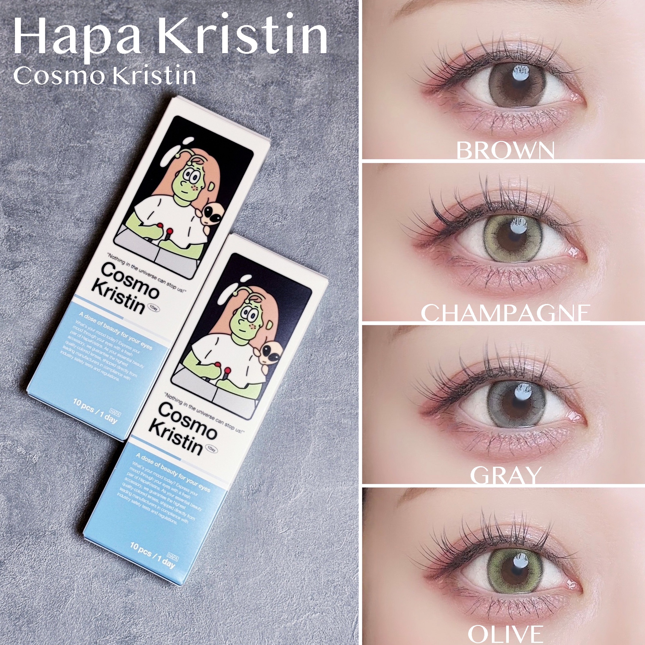 Cosmo Kristin/Hapa kristin/ワンデー（１DAY）カラコンを使ったクチコミ（1枚目）