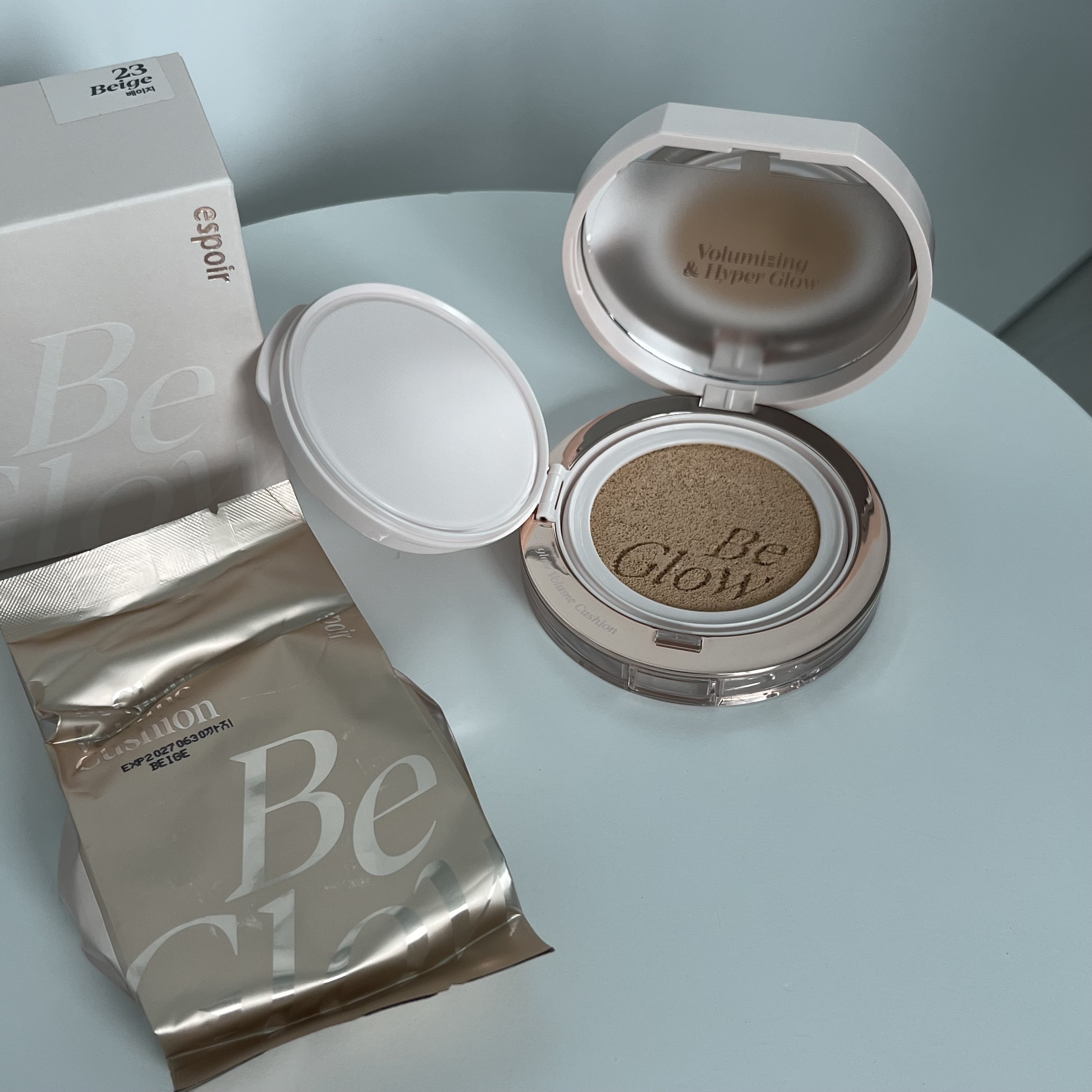 エスポア ビーグロー ボリュームクッション 23 ベージュ/espoir/クッションファンデーションを使ったクチコミ（3枚目）