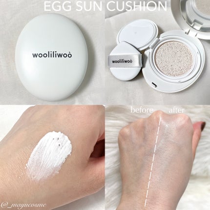 エッグサンクッション/wooliliwoo/日焼け止めローションを使ったクチコミ(3枚目)