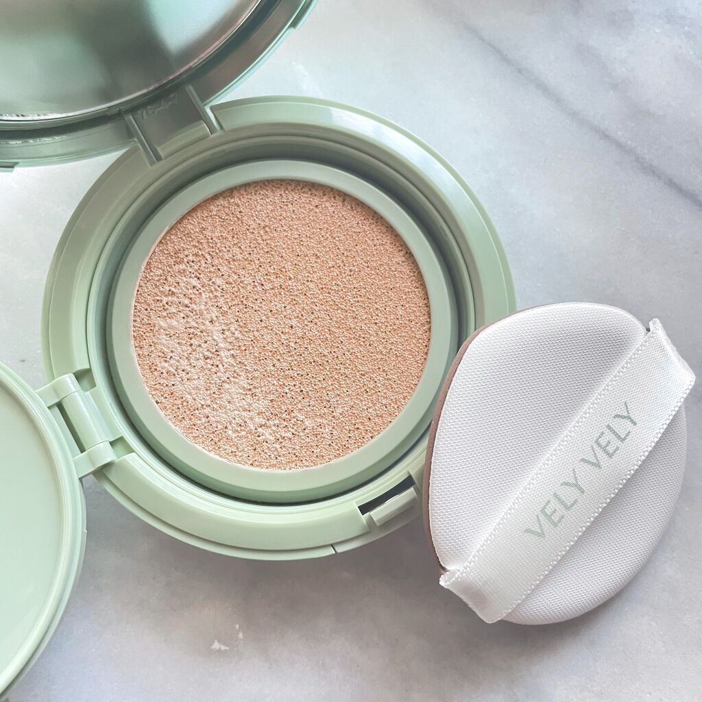 ダーマグッドグリーンクッション 21号/VELY VELY/クッションファンデーションを使ったクチコミ（2枚目）