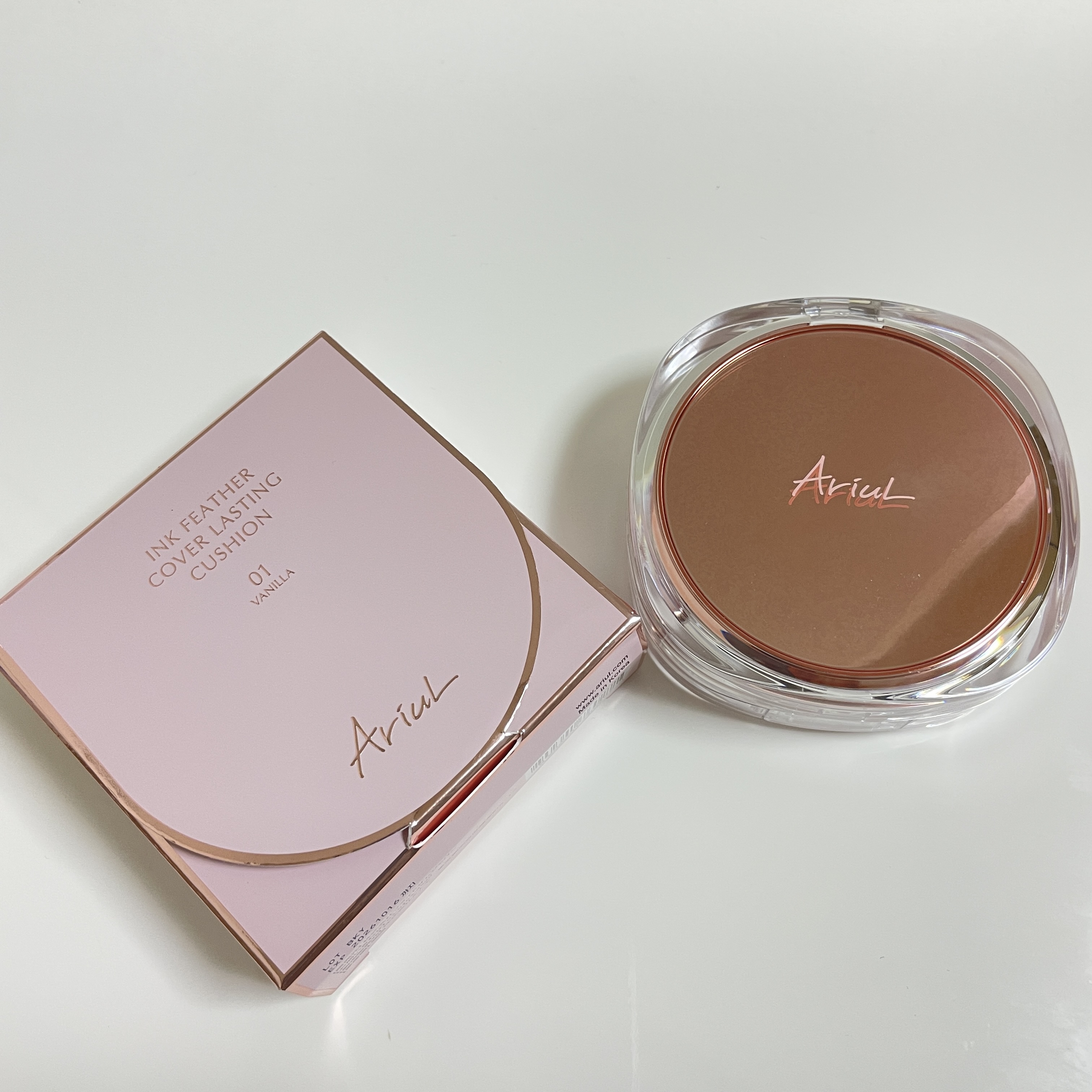 アリウル インクフェザーカバーラスティングクッション/Ariul/クッションファンデーションを使ったクチコミ（1枚目）