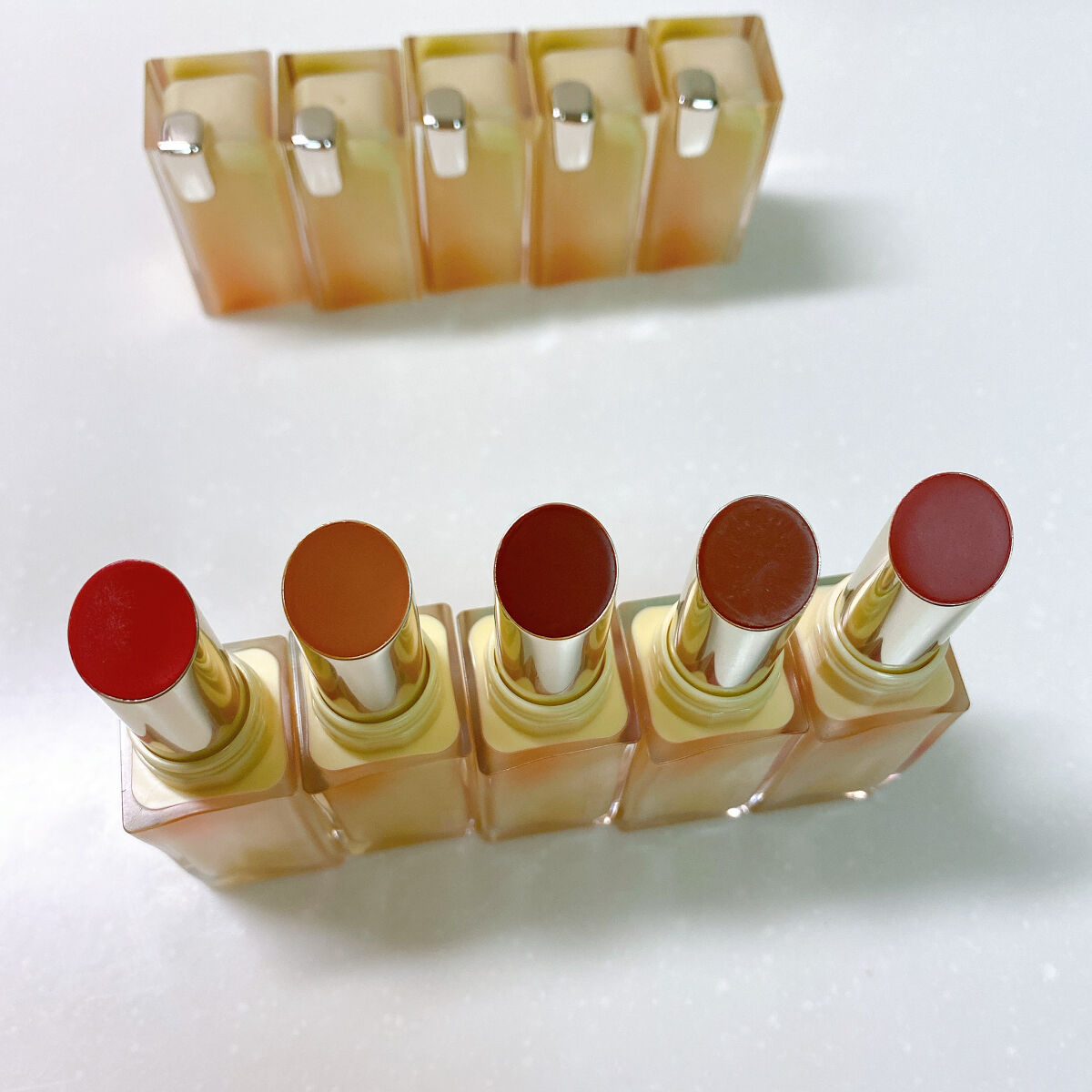 夏禅シリーズ 水光シアーリップスティック #504杏の木漏れ日/Joocyee/口紅を使ったクチコミ（1枚目）