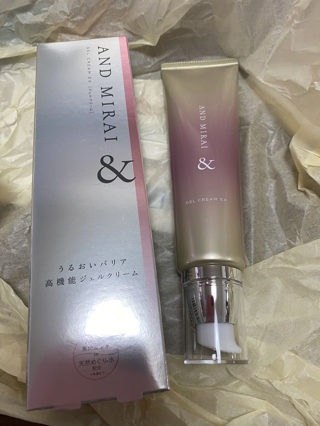 スキン アップ ジェルクリームEX/AND MIRAI/オールインワン化粧品を使ったクチコミ（1枚目）