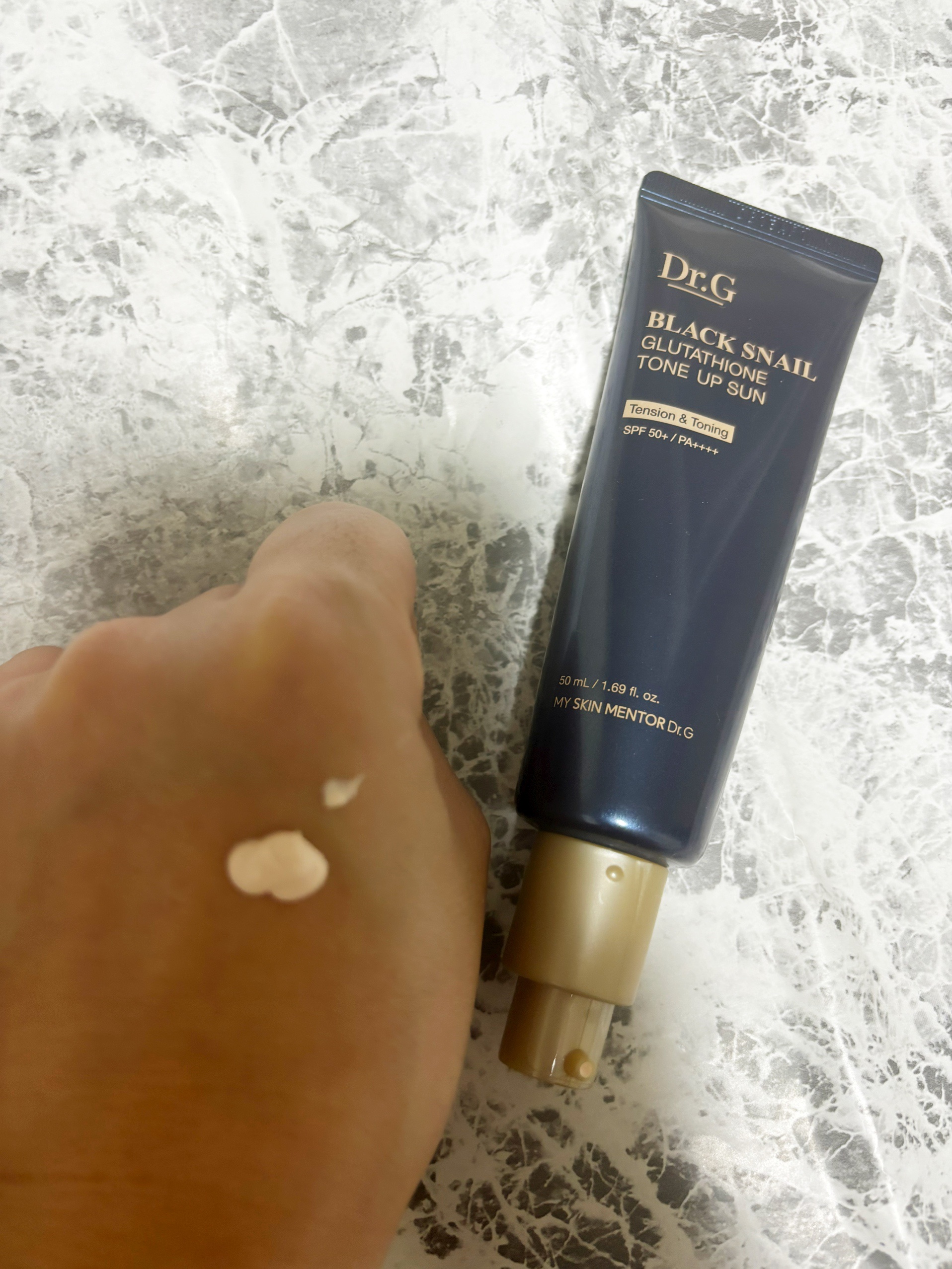 ブラックスネイルグルタチオントーンアップサン/Dr.G/日焼け止めクリームを使ったクチコミ（2枚目）