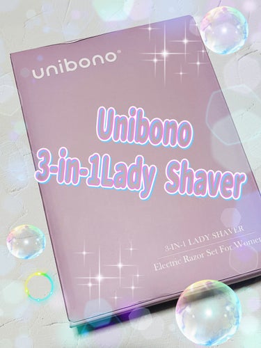 Unibono
3in1  LADY SHAVER 
女性向け電動カミソリ
デュアルフォイル電気シェーバー
フェイス　脇　足　VIO ビキニトリマー
LED照明付きシェービングセット

フェイスシェーバ