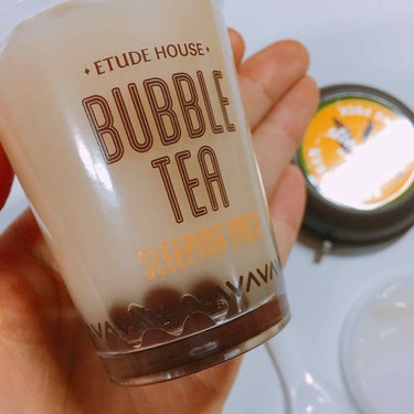 ETUDE バブルティー ナイトパック  BTのクチコミ「☕️見た目が可愛すぎる♡タピオカミルクティ スリーピングパック☕️

エチュードハウスから出て.....」（3枚目）