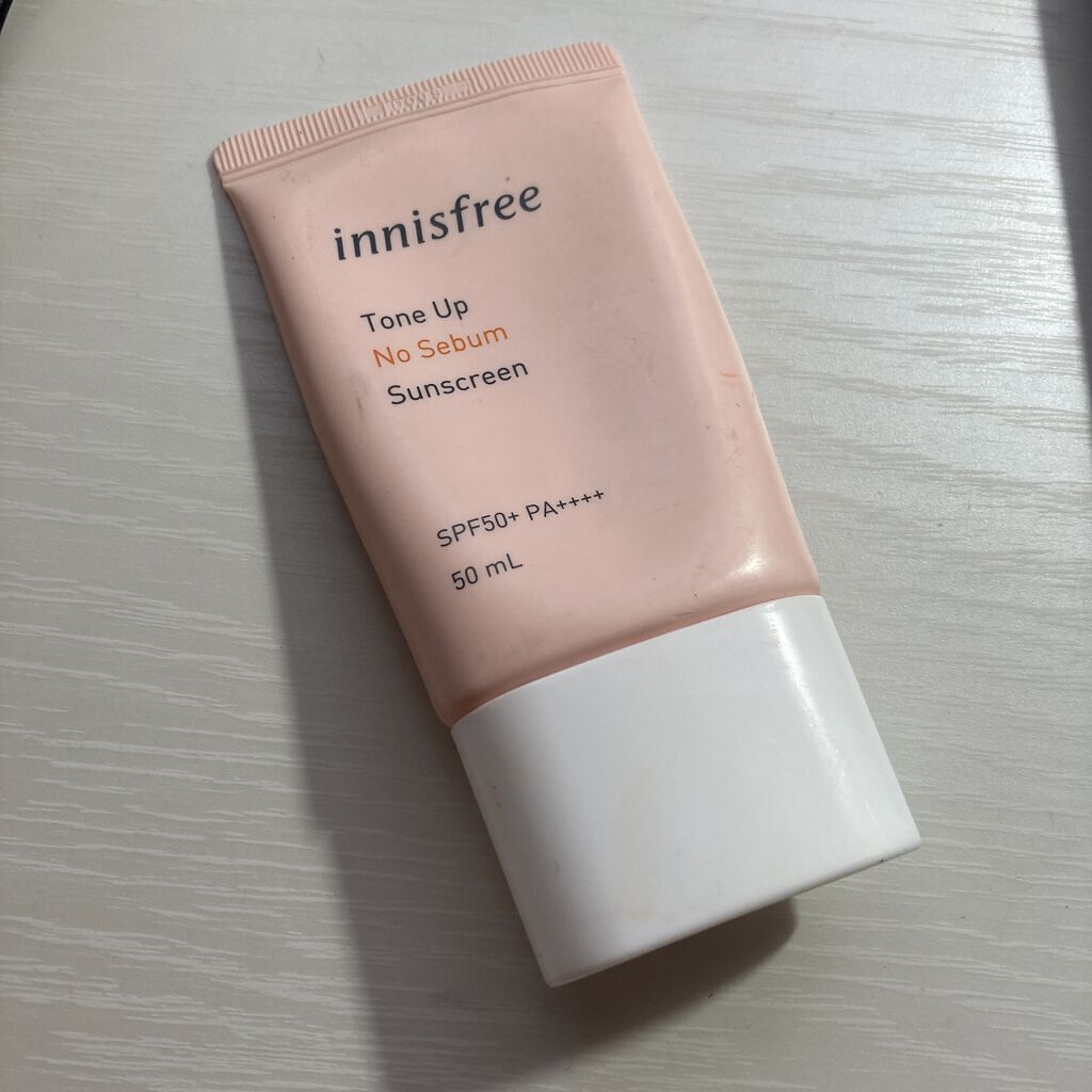 トーンアップ ノーセバム サンスクリーン SPF50+ PA++++/innisfree/日焼け止めクリームを使ったクチコミ（1枚目）