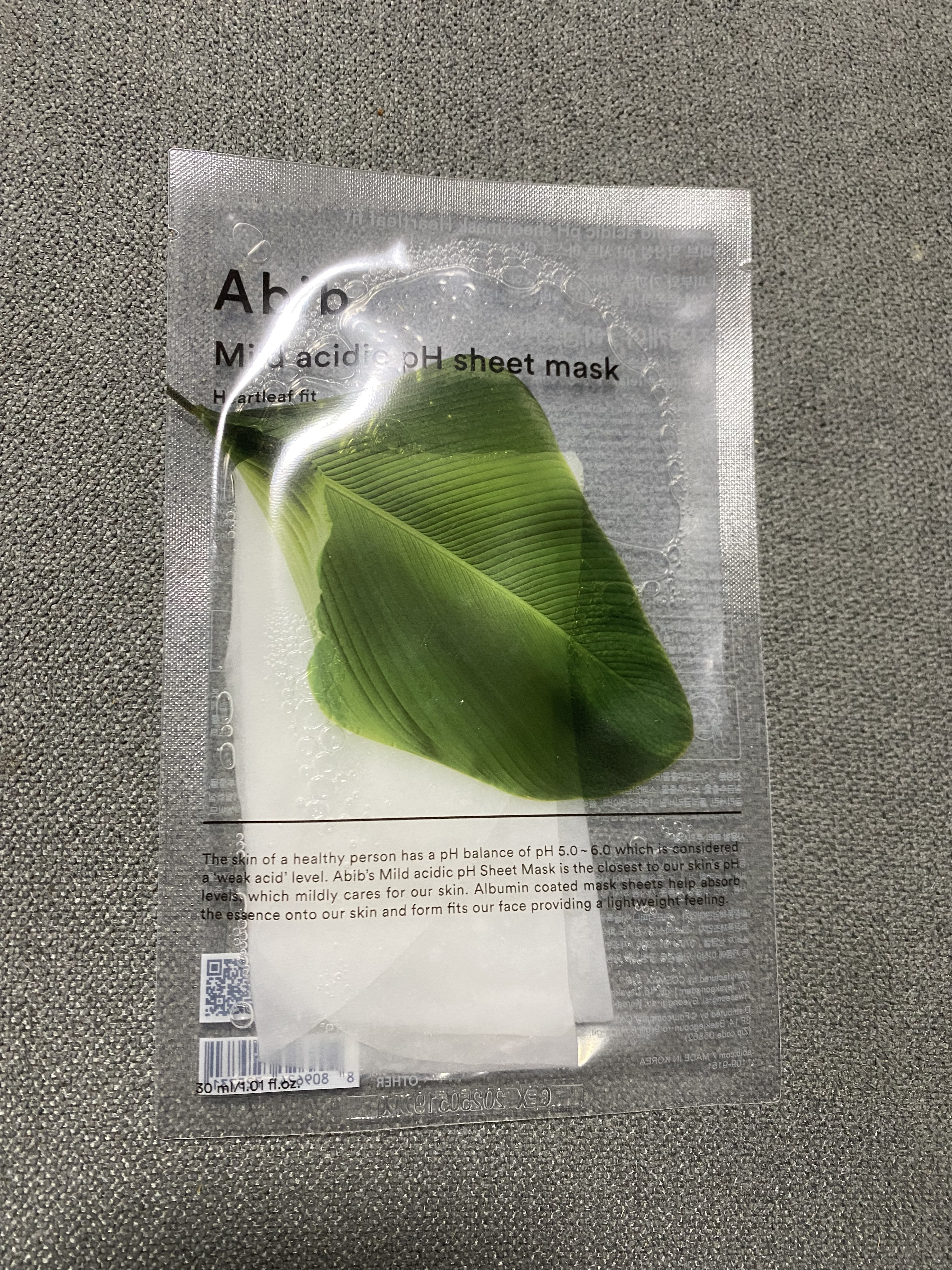 こちらはAbib様の
弱酸性pHシートマスク ドクダミフィットです🫶🏻✨


【Abib】
Abibは20～30代男女向けのスキンケアブランドです。
’初月’という意味のAbib は、美のサイクルの出発点で、
最も完璧で、純粋な商品を製