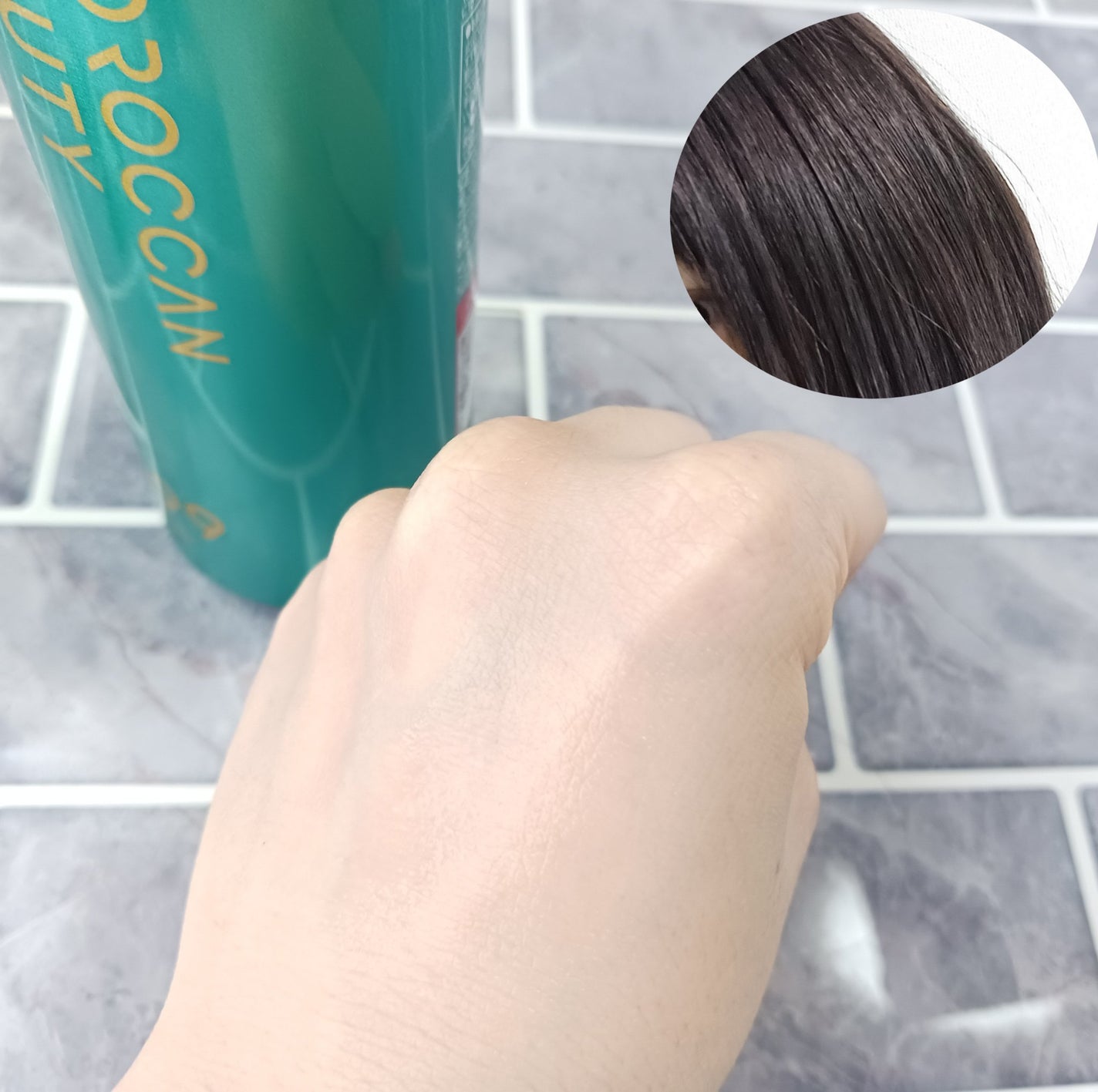 モロッカンビューティ ディープモイスト クイックグロス オイルスプレー/モロッカンビューティ/ヘアスプレーを使ったクチコミ(3枚目)