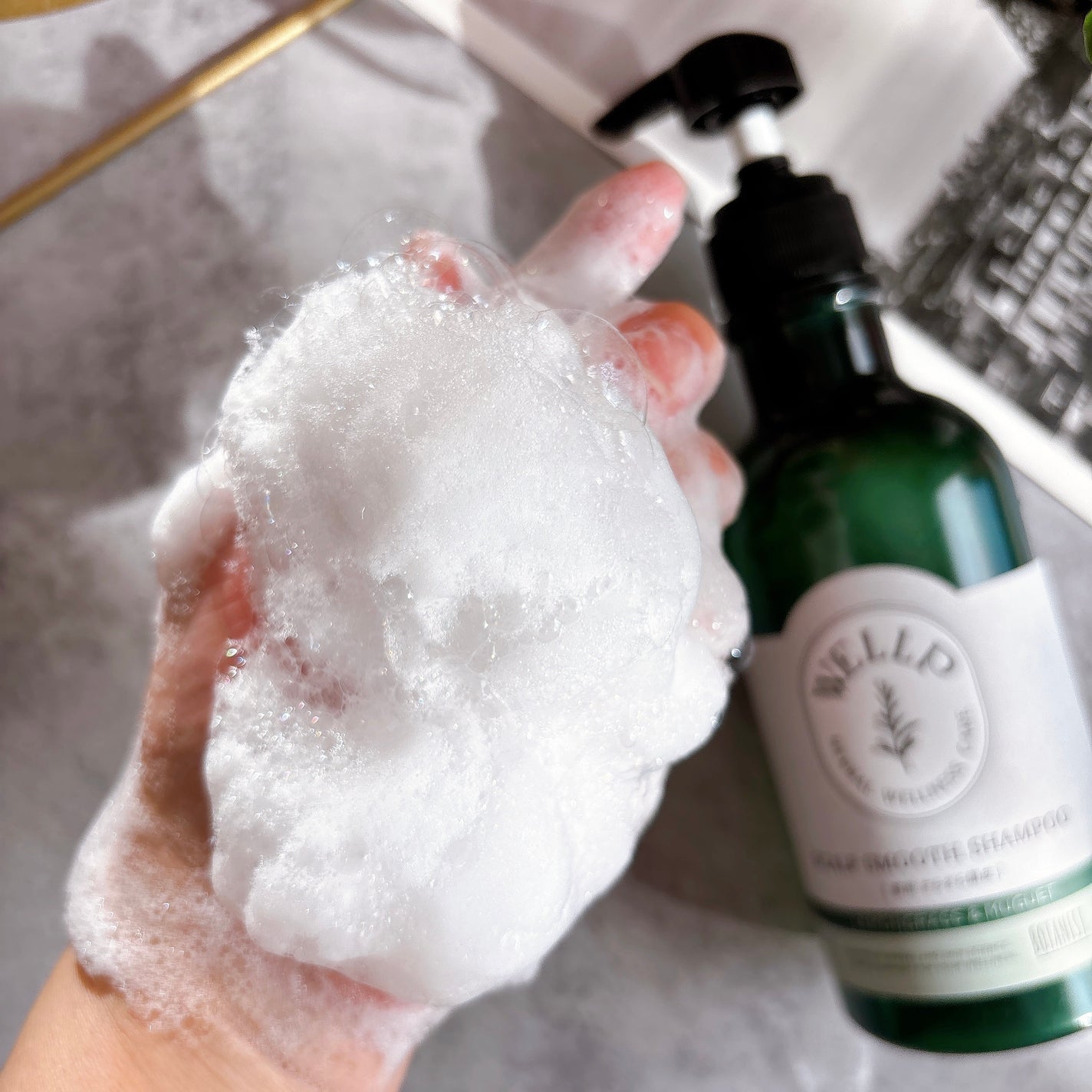 薬用スカルプケアシャンプー/トリートメント スムース/WELLP/市販シャンプーを使ったクチコミ(4枚目)