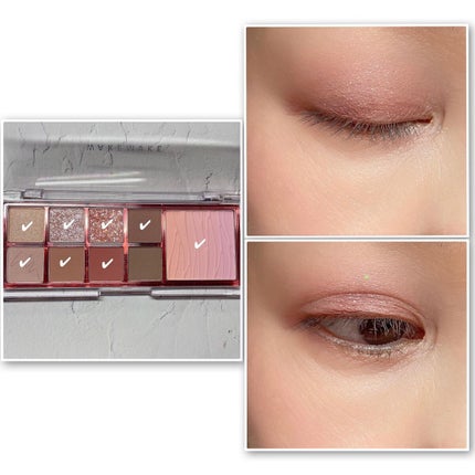 ミックスブラーリングアイパレット/wakemake/マルチパレットを使ったクチコミ(6枚目)