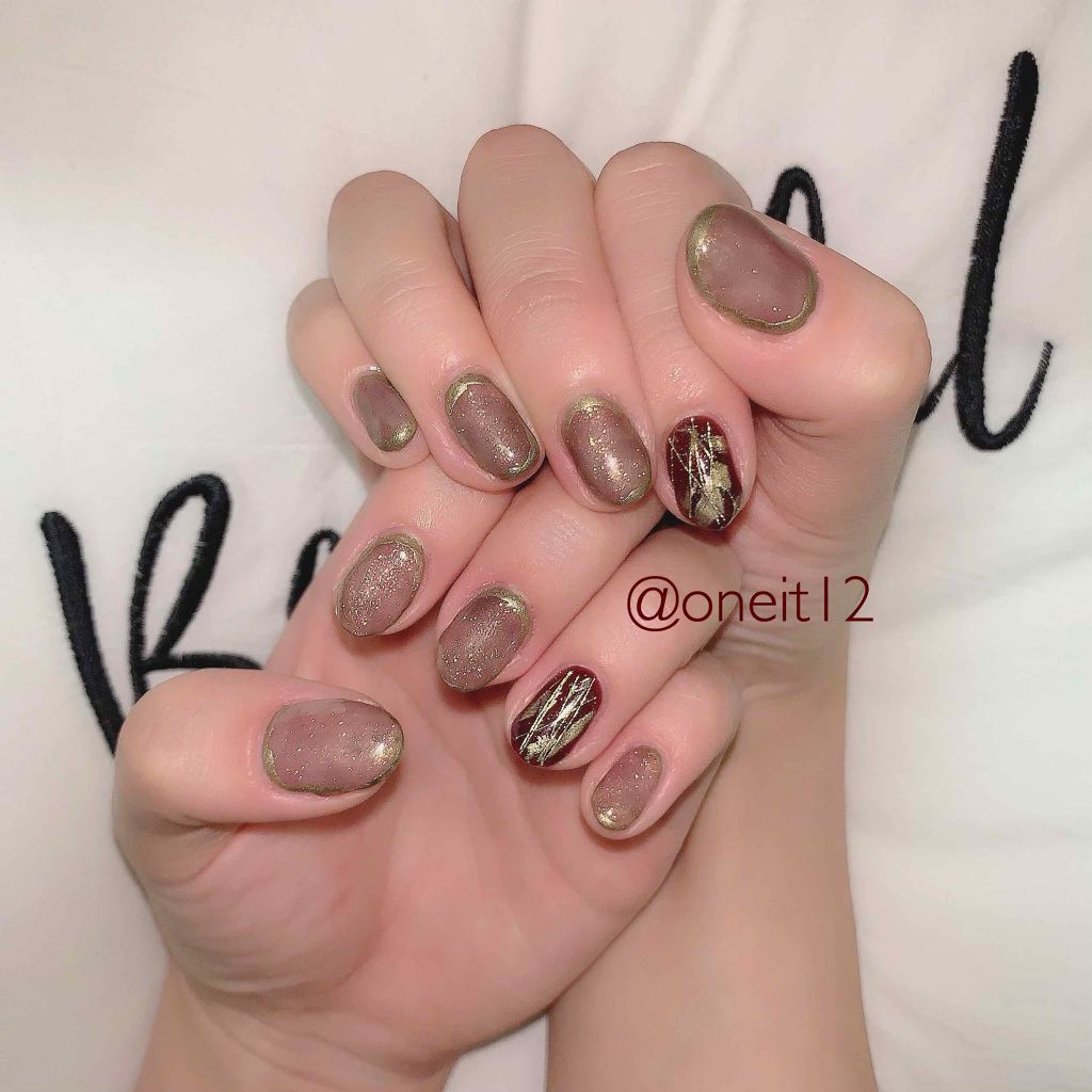 るな on LIPS 「私のNewセルフネイル💅#シンプル秋ネイルということでピンクに..」(1枚目)