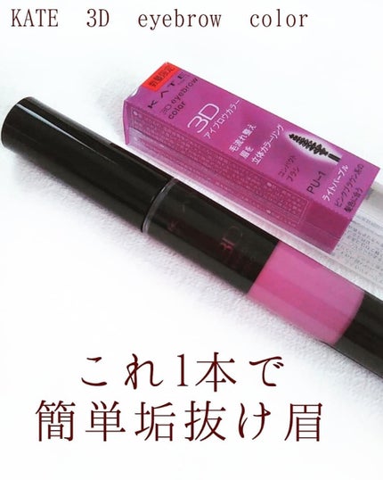 3Dアイブロウカラー/KATE/眉マスカラを使ったクチコミ(1枚目)