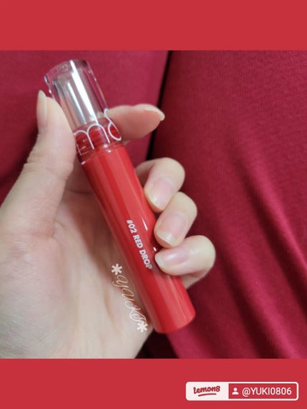 グラスティングウォーターティント/rom&nd/リップティントを使ったクチコミ(2枚目)