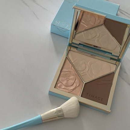 ハイライトシェーディングパレット/TIMAGE/パウダーハイライトを使ったクチコミ(4枚目)