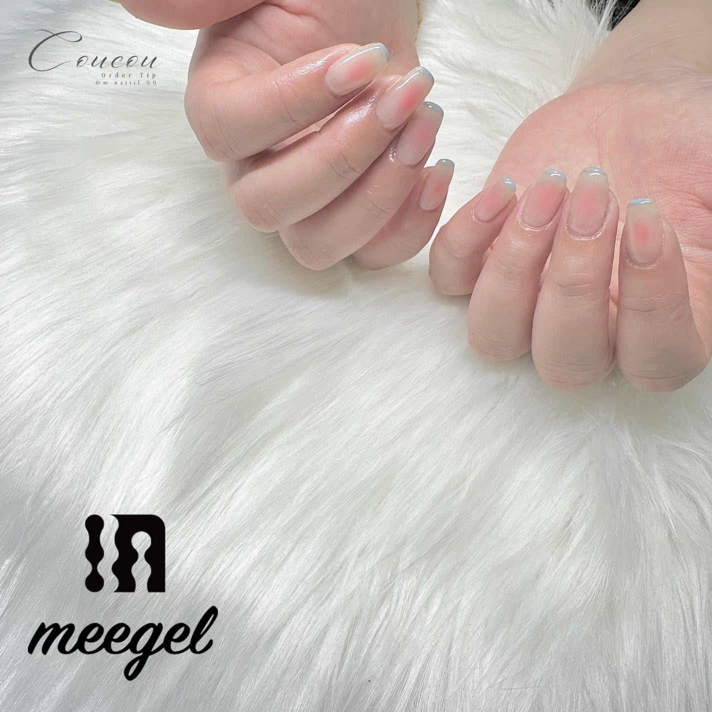 🐒ズボラママみっちゃんの高見えネイル💅 on LIPS 「meegelのトップのツヤサイコー🥺おフェロネイルに夏っぽスキ..」(1枚目)