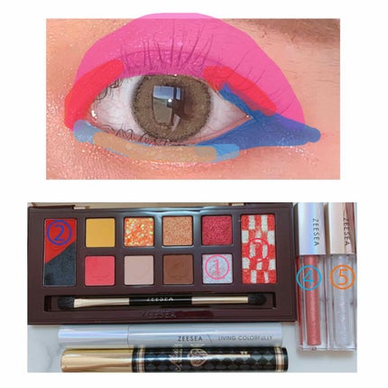 ダイヤモンドシリーズ 星空リキッドアイシャドウ/ZEESEA/リキッドアイシャドウを使ったクチコミ(4枚目)