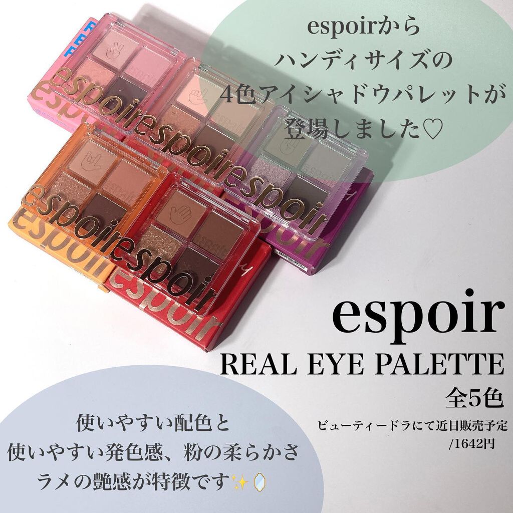 NEWリアルアイハンディパレット/espoir/アイシャドウパレットを使ったクチコミ（2枚目）