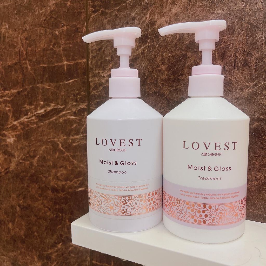 モイストアンドグロス シャンプー／トリートメント/LOVEST by air Salon Quality Hair Care/市販シャンプーを使ったクチコミ（3枚目）
