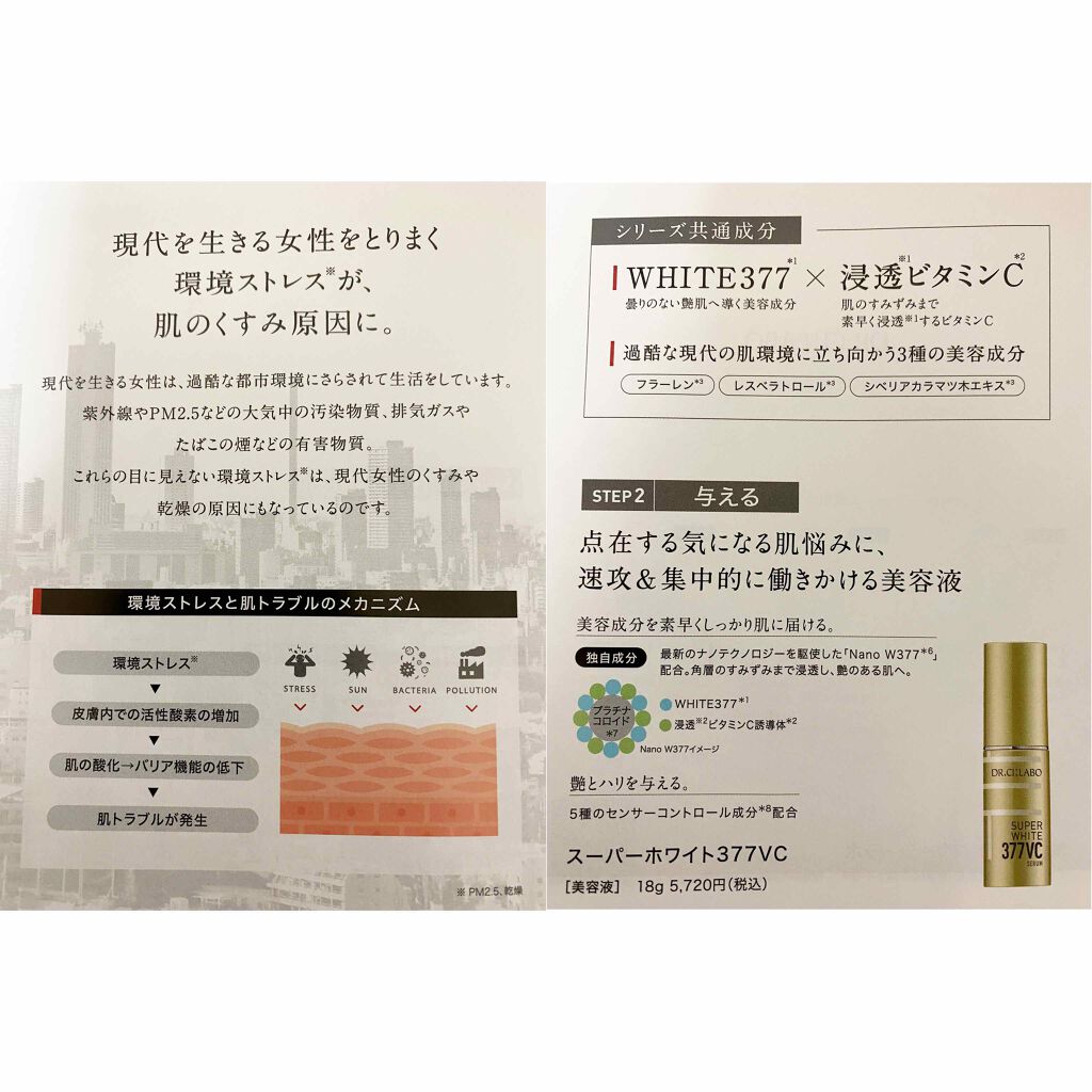 スーパーホワイト377VC/ドクターシーラボⓇ/美容液を使ったクチコミ(4枚目)