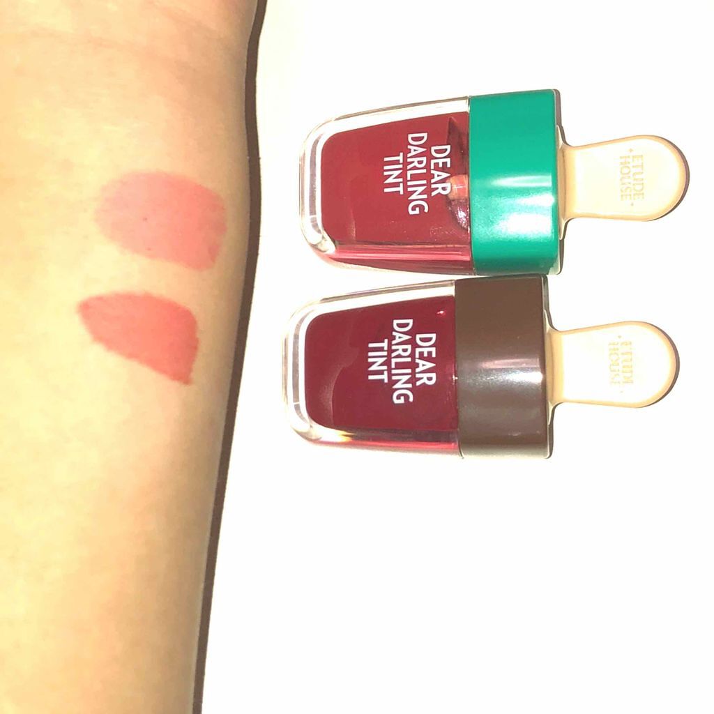 ディアダーリン ウォータージェルティント (アイスティント)/ETUDE/口紅を使ったクチコミ(3枚目)