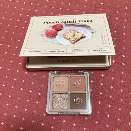 Peach Blush Toast cafe eye palette/NOTONE/アイシャドウパレットを使ったクチコミ(6枚目)