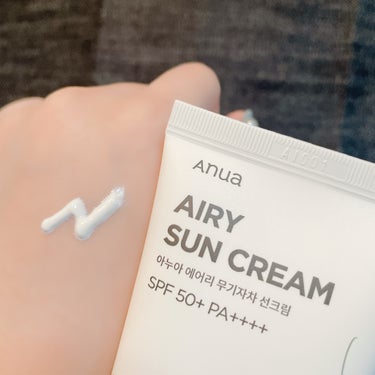 Anua エアリーサンクリーム SPF50+PA++++のクチコミ「
━━━━━━━━━
 " anua _ アヌア " 
━━━━━━━━━

✔エアリーサンク.....」（2枚目）